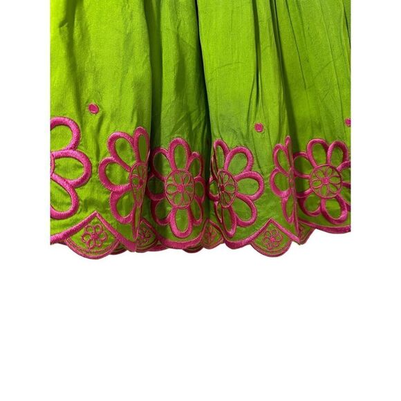 Lilly Pulitzer 100% silk green & pink girls short skirt side zipper size 8. #21- - Picture 7 of 8